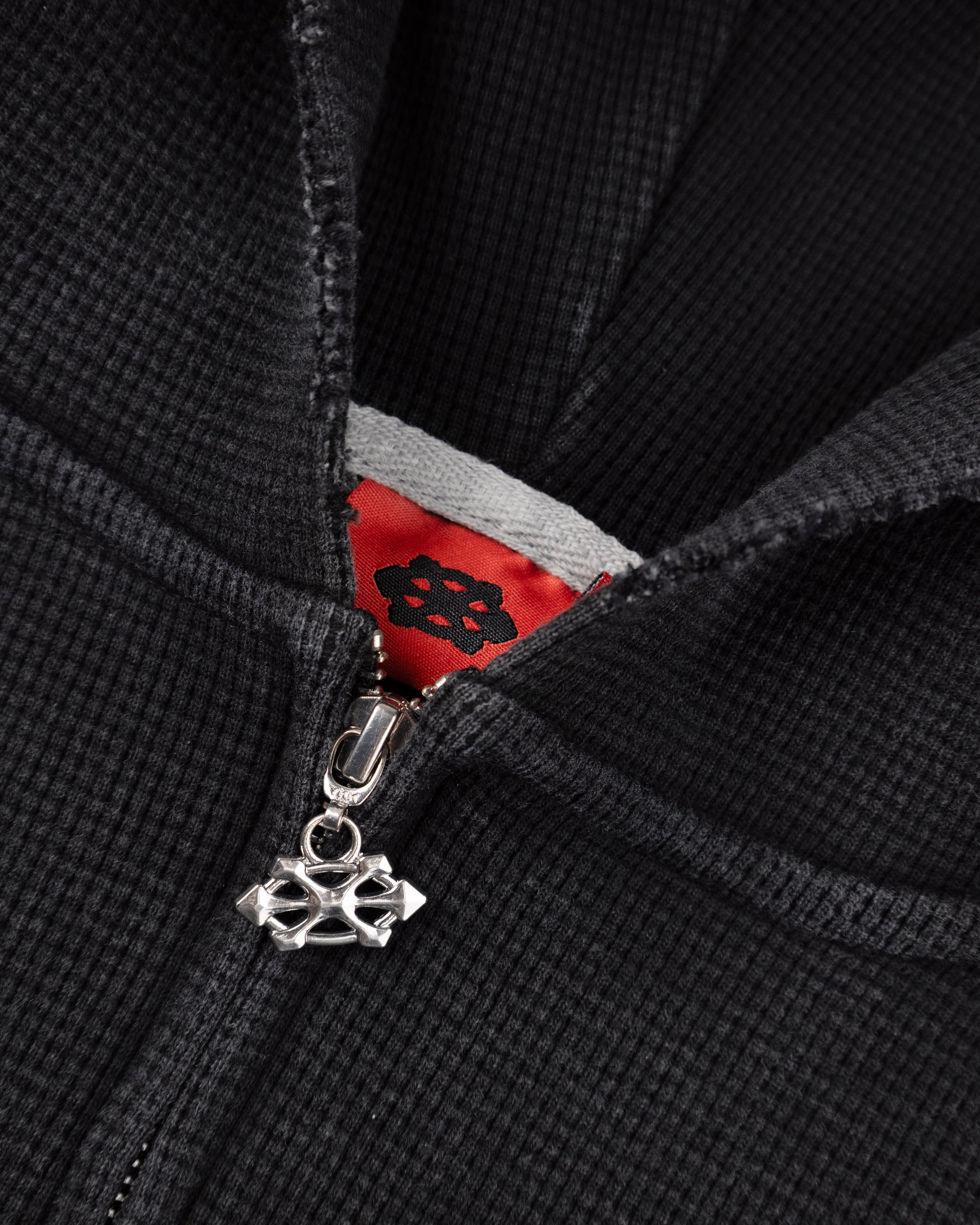 BRUTALIST BLACK WAFFLE ZIP
