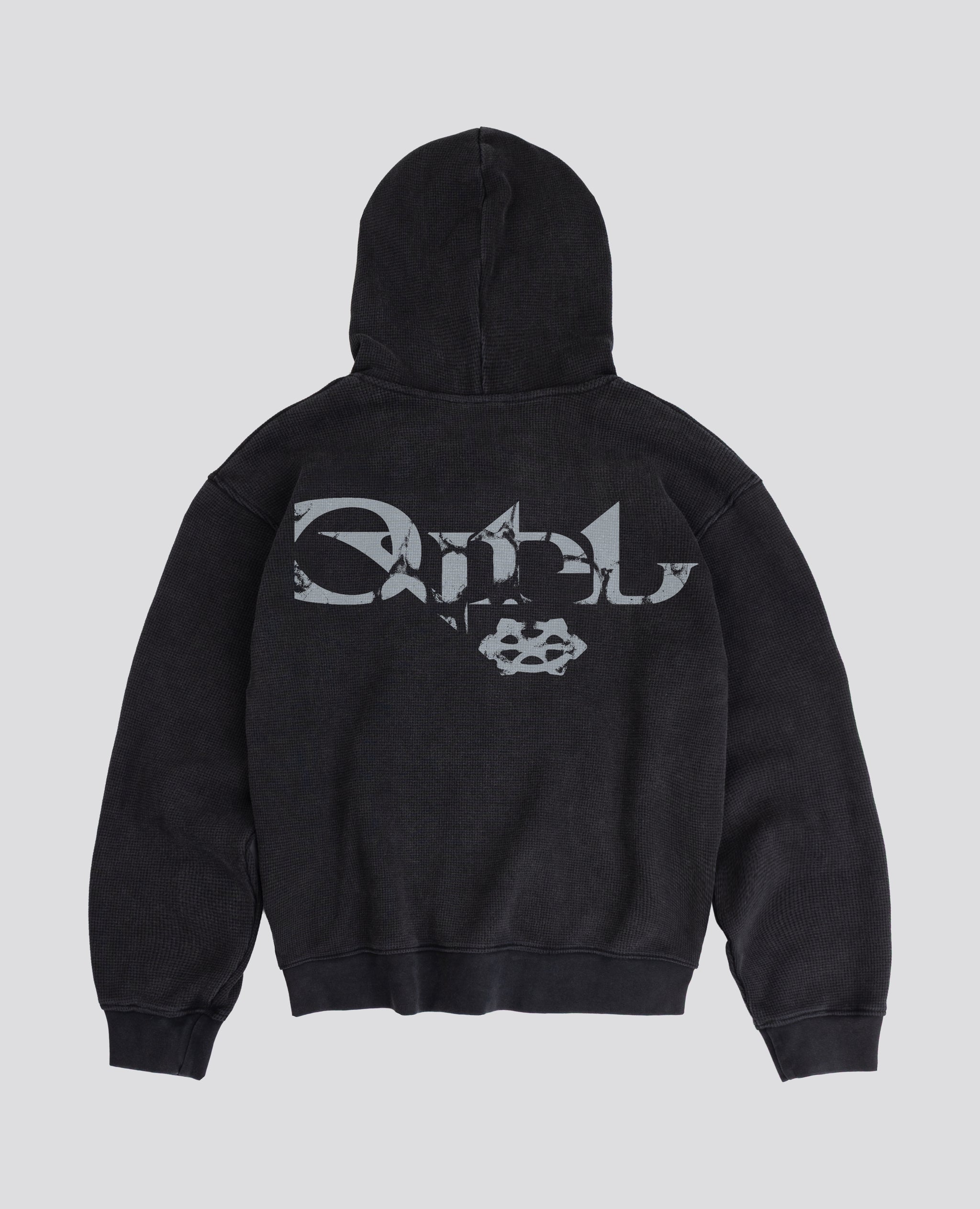 BRUTALIST BLACK WAFFLE ZIP