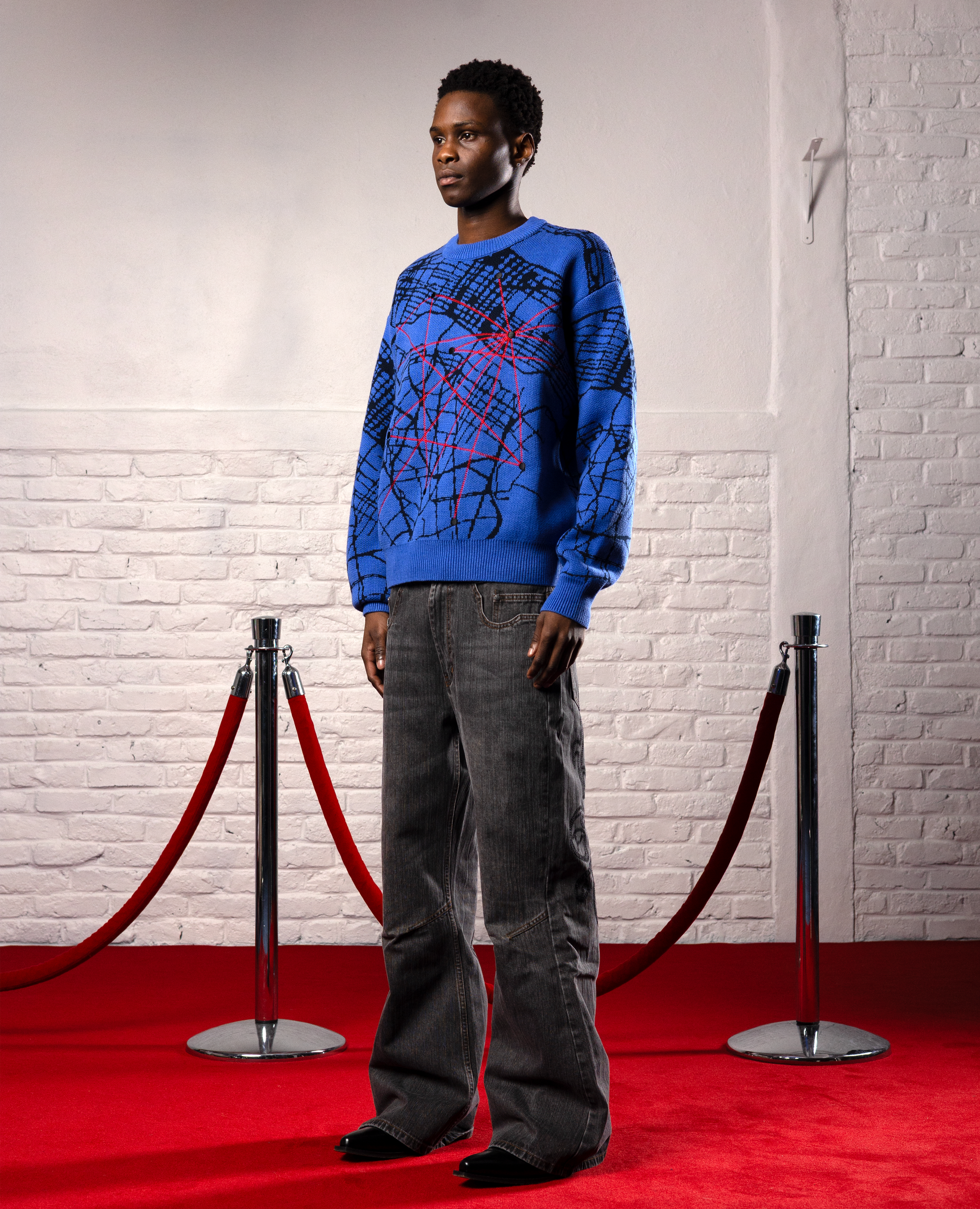 BLUE FILROUGE KNIT