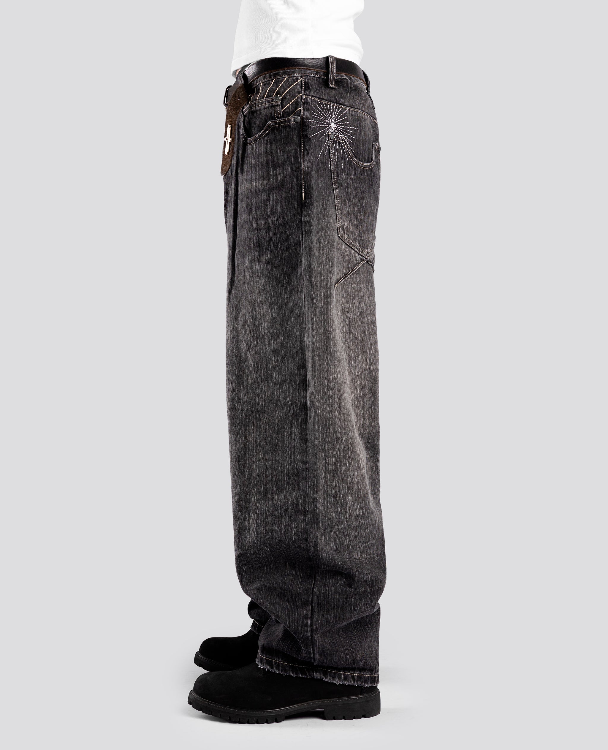 BLACK WILDLIFE LOOSE-FIT DENIM