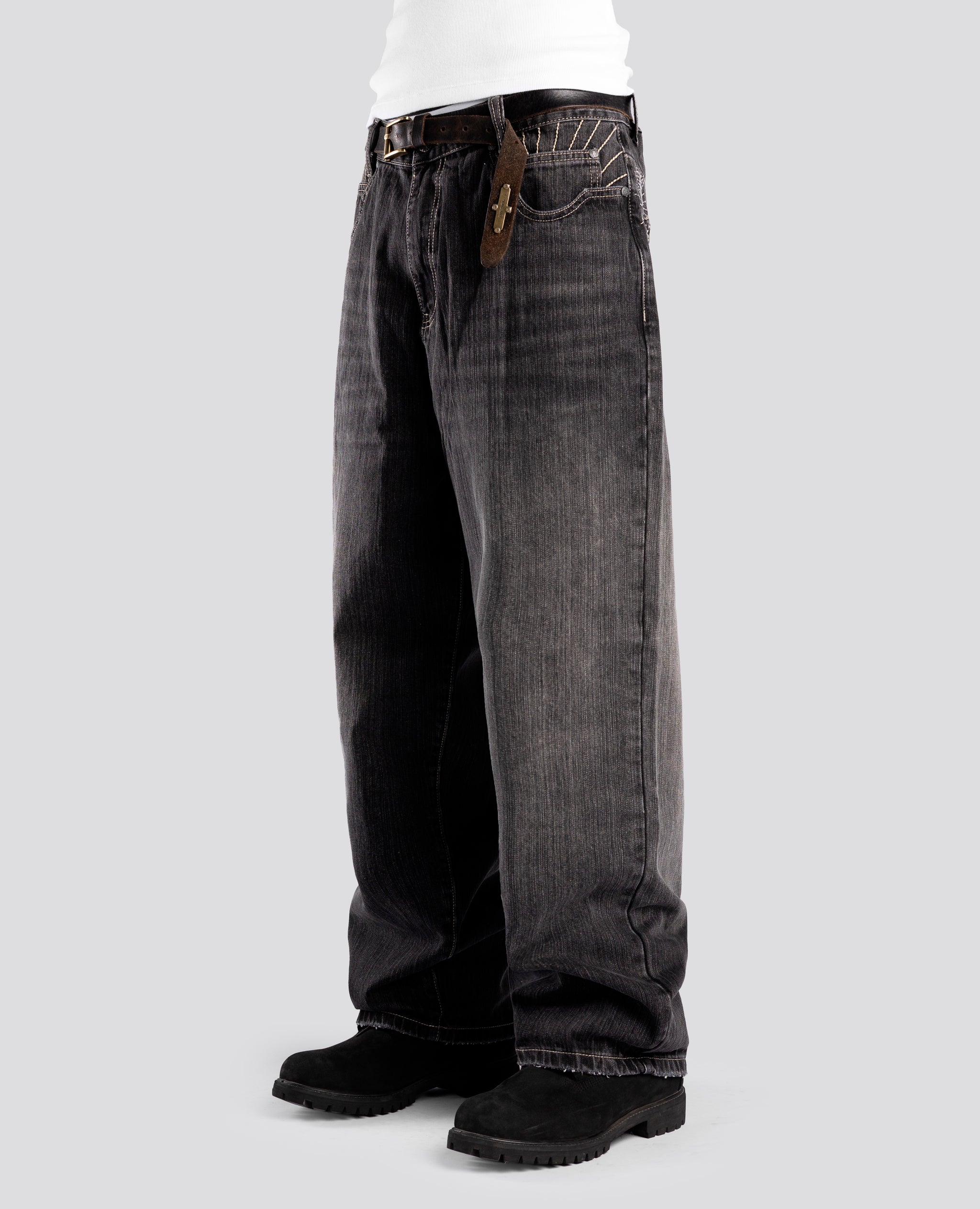 BLACK WILDLIFE LOOSE-FIT DENIM
