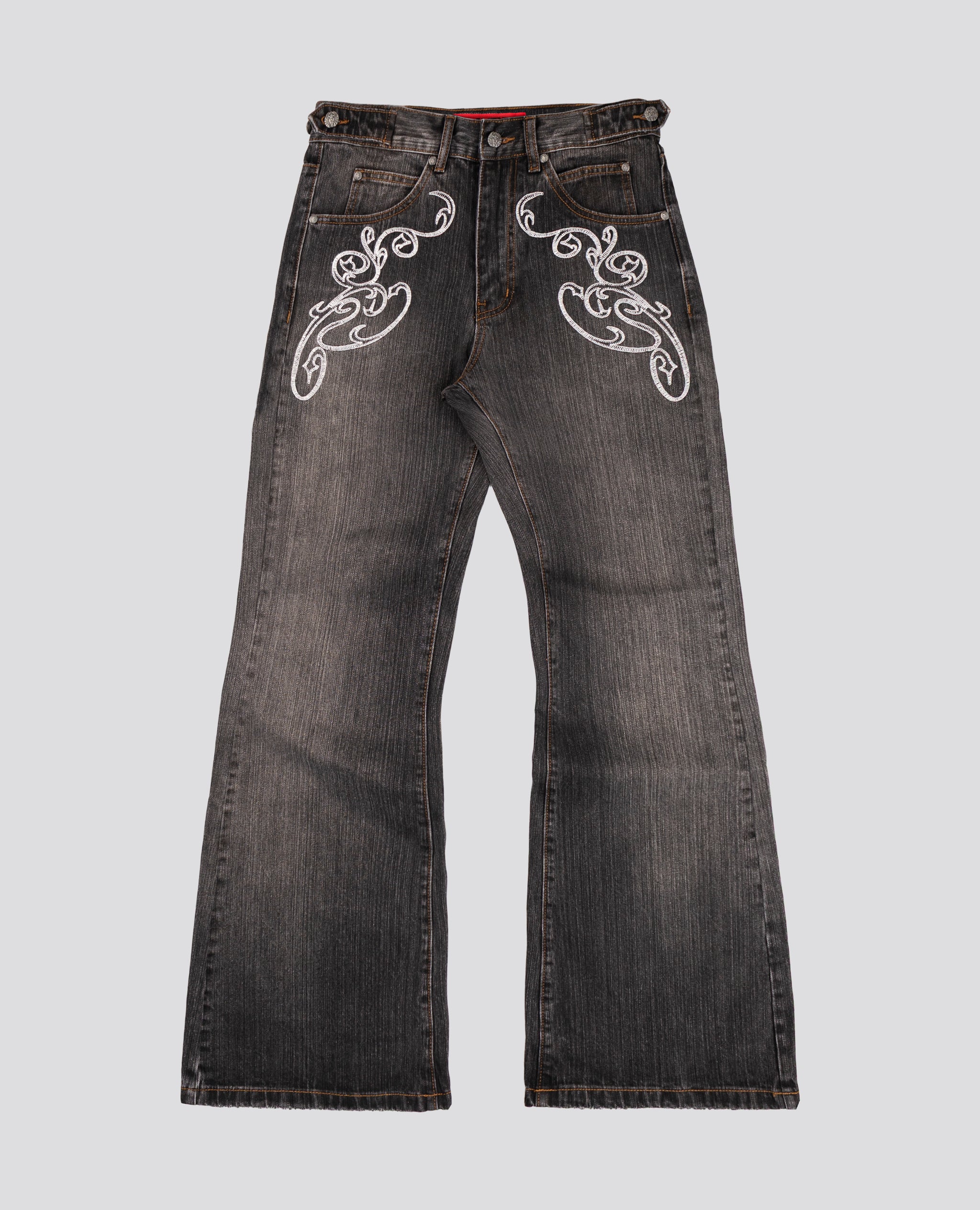 BLACK OPENING BOOTCUT DENIM