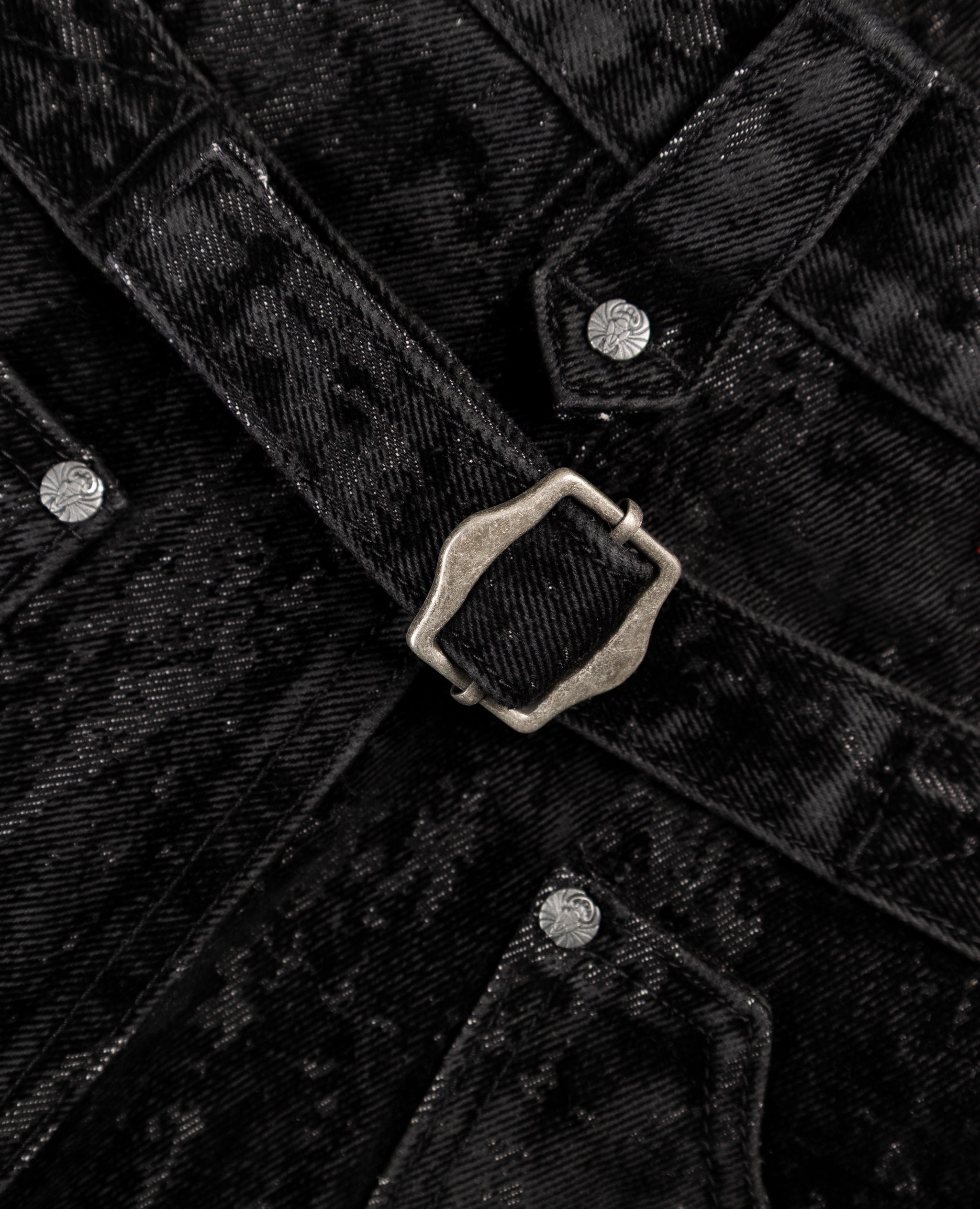 BLACK KNUCKLE BOOTCUT VELVET PANTS