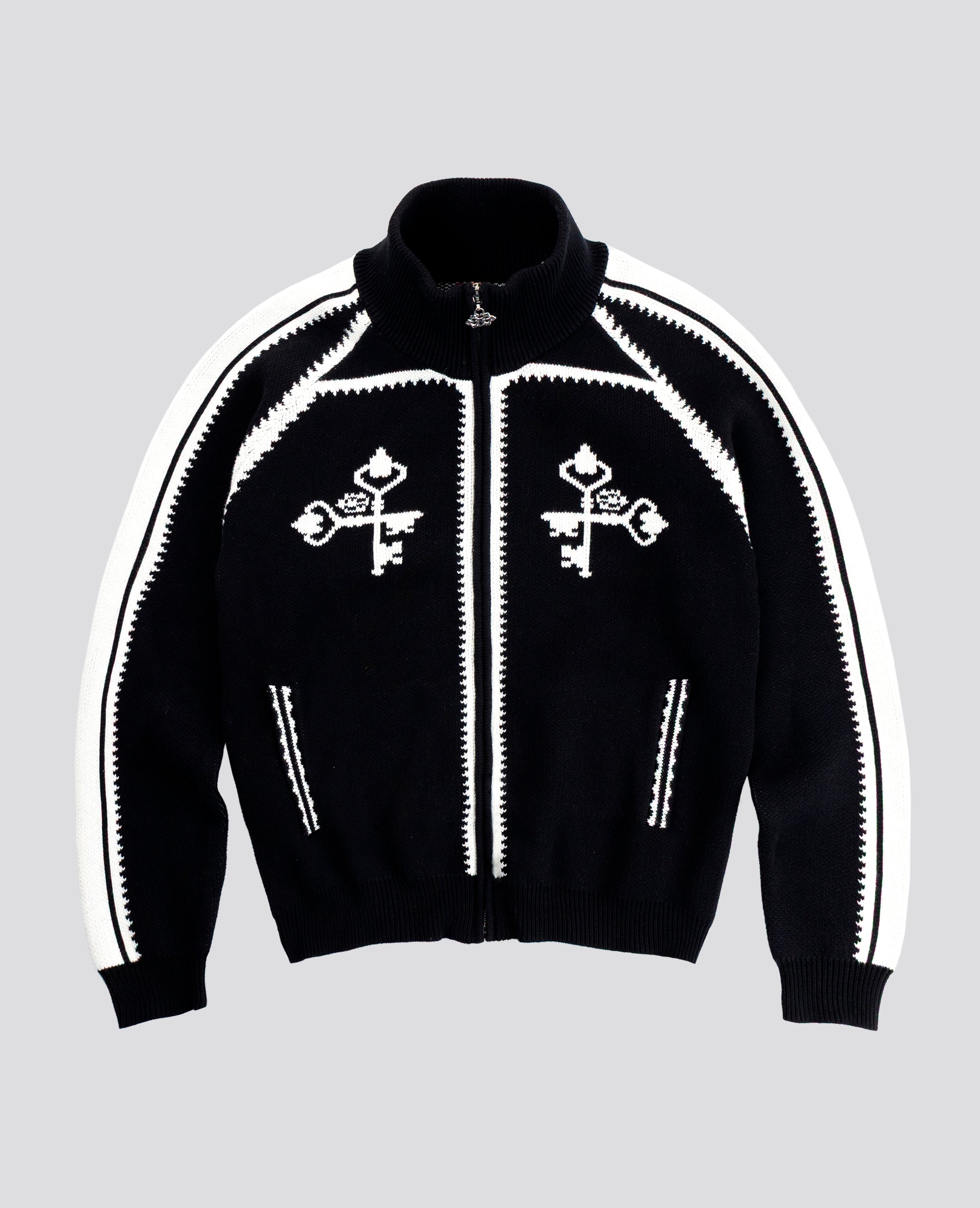 CROSSKEY ZIPPER KNIT