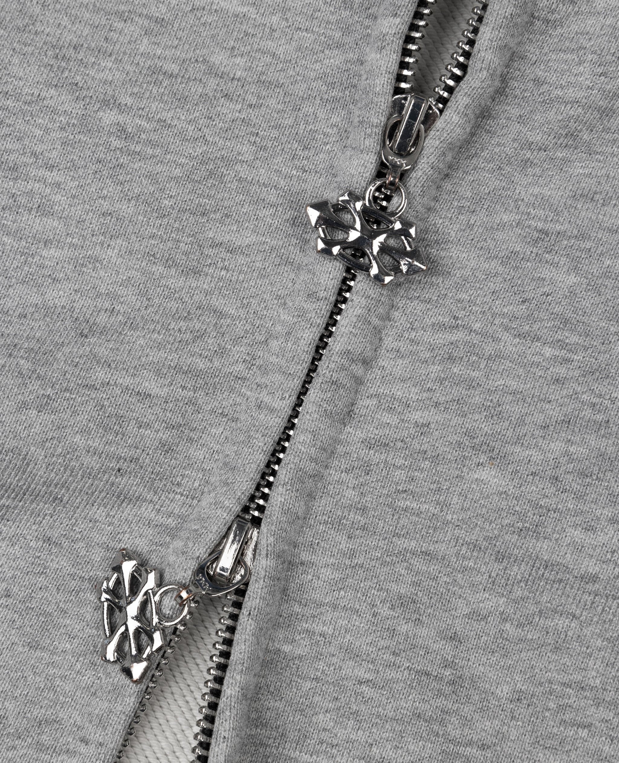 GREY DISTRESSED ZIP
